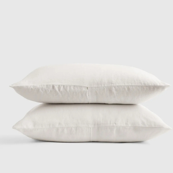 Quince European Linen Sham Standard Set, Beige, NWOT - Picture 1 of 9